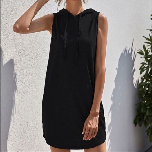 🎉HP🎉New Casual Hoodie Sleeveless Mini Dress - Picture 4 of 14